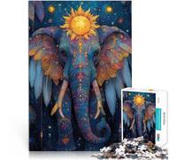 Puzzle per adulti 1000 puzzle arte del re elefante Fatto di legno per 14+ Gioco di decorazione della casa Buon regalo misurare：50x75cm