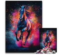 Puzzle per adulti 1000 puzzle, arte, graffiti, cavalli, puzzle, giochi, giocattoli, regalo, migliora l'amore tra coppie per età 14+, 26x38cm