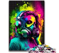 Puzzle per adulti 1000 puzzle artistici Le maschere antigas aiutano il cervello a esercitare Giocattoli avvincenti per coltivare la pazienza Decorazione perfetta 50x75cm