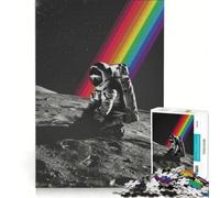 Puzzle per adulti 1000 Puzzle Astronauta Arcobaleno Cosmico, Gioco interattivo, Per divertimento in famiglia, Per rafforzare l'amore tra le coppie 38x26cm