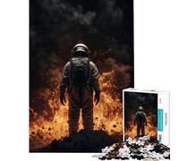 Puzzle per adulti 1000 puzzle Astronauta Catastrofe Difficile e sfida Corsa di velocità manuale Giocattolo Decorazione da parete per e dai 14 anni in su (38x26cm)