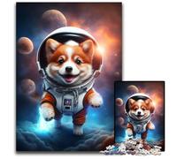Puzzle per adulti 1000 puzzle Astronauta Corgi Baby fai da te, decorazione, sfida mentale, per adulti, famiglia, regalo di Natale 50x75CM/19,68x29,52 pollici