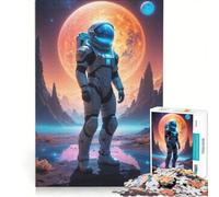 Puzzle per adulti: 1000 puzzle, astronauta su un pianeta alieno, gioco interattivo, per divertimento in famiglia, per rafforzare l'amore tra le coppie 50x75cm