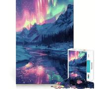 Puzzle per adulti 1000 puzzle Aurora Boreale Taglio preciso Arte Concentrazione Gioco divertente Gioco di relax Decorazione natalizia da parete (50x75cm)