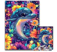 Puzzle per adulti 1000 puzzle Baby Dolphin Puzzle Giochi Giocattoli Regalo, Migliora l'amore tra coppie per età 14+ 50X75CM