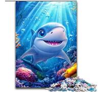 Puzzle per adulti 1000 puzzle Baby Shark, giocattolo educativo intellettuale decomprimente, ideale come regalo per tutta la famiglia, 50x75cm