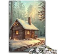 Puzzle per adulti 1000 puzzle baita invernale giochi educativi decorazione per la casa ideale come regalo per tutta la famiglia 26x38cm