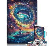 Puzzle per adulti 1000 puzzle balena psichedelica, tempo libero per ammazzare il tempo in casa, ideale come regalo per tutta la famiglia dai 14 anni in su, 38x26cm