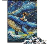 Puzzle per adulti 1000 puzzle Balene nel cielo notturno, gioco per famiglie antistress, sfida difficile, rafforza l'amore tra coppie (dimensioni 50x75cm)