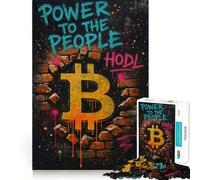 Puzzle per adulti 1000 puzzle Bitcoin Graffiti Art Taglio preciso Gioco creativo Giocattolo Relax Gioco Scena natalizia (38x26cm)