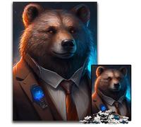 Puzzle per adulti 1000 puzzle Boss Orso Bruno per adulti perfetti per adolescenti, per rafforzare i legami familiari, rompicapo e regalo fai da te per la casa 50x75CM/19,68x29,52 pollici