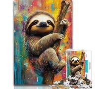 Puzzle per adulti 1000 puzzle Bradipo che si arrampica sugli alberi, tempo libero per ammazzare il tempo in casa, ideale come regalo per tutta la famiglia dai 14 anni in su, 38x26cm