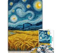 Puzzle per adulti 1000 puzzle Campi di riso sotto il cielo notturno, gioco stimolante e gioco educativo per famiglie per compleanni e Natale (38x26cm)