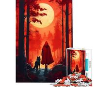 Puzzle per adulti 1000 puzzle Cappuccetto Rosso e il Lupo Sfida di intelligenza Giocattolo avvincente Gioco interattivo Un'opera d'arte Idee regalo (Dimensioni 38x52cm)