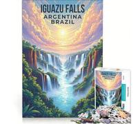 Puzzle per adulti 1000 puzzle Cascate di Iguazú, Tesoro condiviso tra Argentina e Brasile, Gioco interattivo, Corsa di velocità manuale, compleanno e Natale 38x52cm