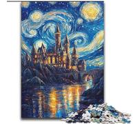 Puzzle per adulti 1000 puzzle Castello sotto le stelle, allena il tuo cervello e le tue mani, regali di compleanno unici per età 14+ (dimensioni 26x38cm)