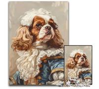 Puzzle per adulti 1000 puzzle Cavalier King Charles Spaniel Puzzle Giochi Giocattoli Regalo, Migliora l'amore tra coppie per età 14+ 26X38CM