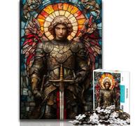Puzzle per adulti 1000 puzzle Cavaliere medievale maestoso, tempo libero per ammazzare il tempo, ideale come regalo per tutta la famiglia dai 14 anni in su, 38x26cm