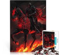 Puzzle per adulti 1000 puzzle Cavalleria del Guerriero Oscuro Fatto di legno，Adatto a partire dai 14 anni Gioco educativo per famiglie Idee regalo。misurare：50x75cm/19.68x29.52pollice