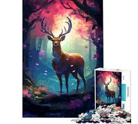 Puzzle per adulti 1000 puzzle Cervo Fantasy Pixel Art Giochi divertenti per giochi educativi Sfida Giocattolo Ottimo regalo e giocattolo Decorazione murale (Dimensioni 38x52cm)