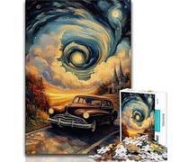 Puzzle per adulti 1000 puzzle cielo notturno auto sportiva, attività per famiglie, divertimento a casa, regalo di compleanno, regali da viaggio (75x50cm)