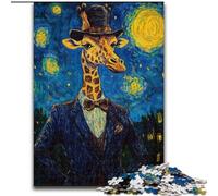Puzzle per adulti 1000 puzzle cielo notturno giraffa, giocattolo educativo intellettuale decomprimente regalo di compleanno, regali dimensioni 26x38cm