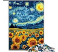 Puzzle per adulti 1000 puzzle cielo stellato girasole, elefante giocattolo gioco intellettuale regalo di compleanno, regali, arte murale per età 14+ (dimensioni 26x38cm)