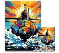 Puzzle per adulti 1000 puzzle colorati di sottomarini per adulti per decorare la casa, Natale e Capodanno per adolescenti 26X38CM/10,23x14,96 pollici
