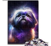 Puzzle per adulti 1000 puzzle colorati in cartone a forma di cane fulmine per adulti, gioco rompicapo fai da te per la casa per adolescenti (dimensioni 26x38cm)