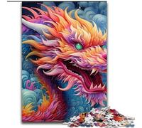 Puzzle per adulti 1000 puzzle colorati raffiguranti draghi, dimensioni 26x38cm, ideali per gli innamorati, perfetti come regalo di Natale, Capodanno e San Valentino.