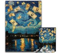 Puzzle per adulti, 1000 puzzle con banconote da un dollaro raffiguranti il cielo notturno, puzzle in legno, giochi educativi, per rafforzare l'amore di coppia dai 14 anni in su, 50x75cm
