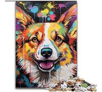 Puzzle per adulti 1000 puzzle con graffiti di Corgi, dimensioni: 38x26cm, per adolescenti e famiglie, decorazioni fai da te perfette e sfide stimolanti