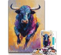 Puzzle per adulti 1000 puzzle con pittura a olio di tori per adulti, per giochi educativi, giocattoli, offerte come regali per tutta la famiglia (dimensioni 75x50cm)