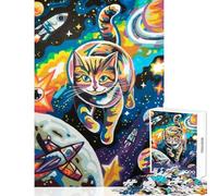 Puzzle per adulti 1000 puzzle Cosmic Cat Space Adventure Giocattoli antistress Ottimo regalo per giochi Gioco pratico Aiuta il cervello a esercitare Dimensioni 38x26cm