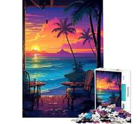Puzzle per adulti 1000 puzzle Cozy Hawaii Pixel Art Giochi divertenti per giochi educativi Sfida Giocattolo Ottimo regalo e giocattolo Decorazione murale (Dimensioni 38x52cm)