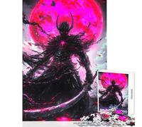 Puzzle per adulti 1000 puzzle Dark Warrior Under Blood Moon Decorazione per la casa Giocattoli Idee regalo Gioco pratico Collezione di artisti,Belle arti formato 38x52cm