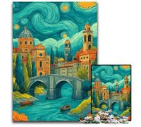 Puzzle per adulti 1000 puzzle del cielo notturno di Venezia, giocattoli educativi per l'apprendimento, ideali come regali per tutta la famiglia per età 14+ 26X38CM