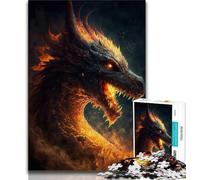 Puzzle per adulti 1000 puzzle del drago di fuoco in paradiso gioco stimolante ideale come regalo per tutta la famiglia 75x50cm