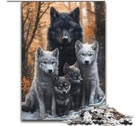 Puzzle per adulti 1000 puzzle del lupo delle nevi per adulti 26X38CM Rompicapo e decorazione per la casa, regalo perfetto per le feste