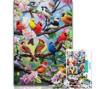 Puzzle per adulti 1000 puzzle del mondo dei fiori e degli uccelli per adolescenti, ideali come regali per tutta la famiglia dai 14 anni in su (dimensioni 38x26cm)