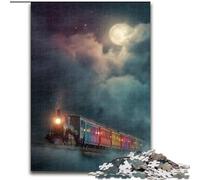 Puzzle per adulti 1000 puzzle del treno delle nuvole perfetti per adolescenti, per rafforzare i legami familiari, rompicapo e regalo fai da te per la casa (dimensioni 50x75cm)