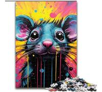 Puzzle per adulti 1000 puzzle di animali e topi artistici per adulti, dimensioni 50x75cm, ideali per gli innamorati, perfetti come regalo di Natale, Capodanno e San Valentino.
