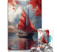 Puzzle per adulti 1000 puzzle di antiche barche giapponesi per adolescenti gioco stimolante ideale come regalo per tutta la famiglia 75x50cm