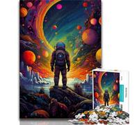 Puzzle per adulti 1000 puzzle di astronauti alieni nello spazio per adolescenti, sfida difficile antistress, adatti per la decorazione della scrivania (dimensioni 75x50cm)