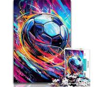 Puzzle per adulti 1000 puzzle di calcio, sport, gioco impegnativo e gioco per famiglie con poster abbinato e foglio di quiz 75x50cm