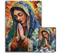Puzzle per adulti 1000 puzzle di cartone raffiguranti la Madonna di Guadalupe in preghiera,giochi educativi antistress,giocattoli per la decorazione della casa per bambini dai 14 anni in su,26x38cm