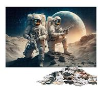Puzzle per adulti 1000 puzzle di difesa dell'invasione degli astronauti per adulti e bambini puzzle in legno giocattolo educativo per l'apprendimento 1000 pezzi (75x50 cm)