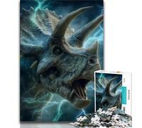 Puzzle per adulti 1000 puzzle di dinosauri per adolescenti, sfida difficile antistress, adatti per la decorazione della scrivania (dimensioni 75x50cm)