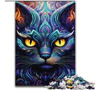 Puzzle per adulti 1000 puzzle di gatti neri, dimensioni: 38x26cm, per adolescenti e famiglie, decorazioni fai da te perfette e sfide stimolanti