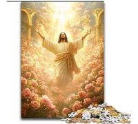 Puzzle per adulti 1000 puzzle di Gesù nel giardino per adulti 50X75CM Rompicapo e decorazioni per la casa, regalo perfetto per le feste